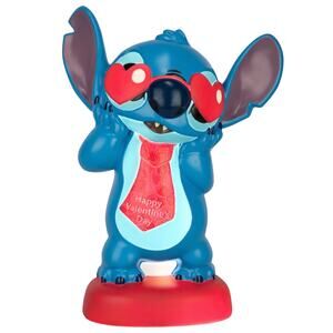 Disney Stitch Valentine's Day Lighted Blow Mold Decor 12” NEW‎